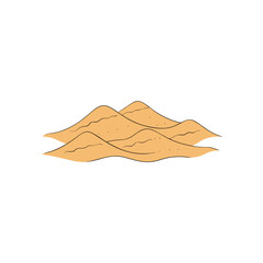 realistic sand dunes rippling in wind on white 