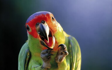 Close-up of a colorful parrot