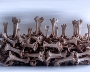 Close-up of a complex bone structure