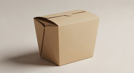 Blank Kraft Paper Food Takeout Container Mockup  Perfect for Restaurant Branding and Menu Design