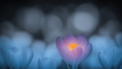 Close-up of a crocus, soft focus