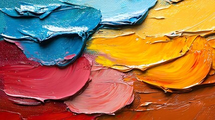 Vibrant Abstract Canvas Art Close-Up