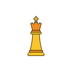 single chess king piece on white background  strat.svg