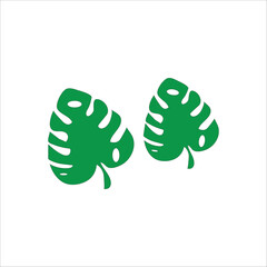monstera leaf vector illustration of tropical leaf ornamental plant that can be an aesthetic interior decoration