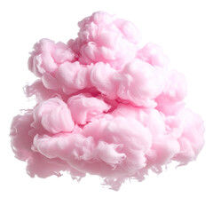 Fototapeta premium “Floating Cotton Candy Puff with Swirling Clouds Effect, Isolated”.