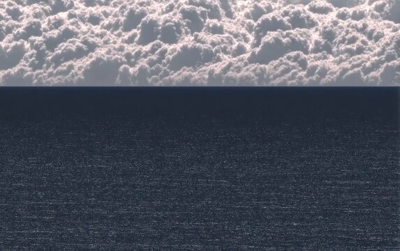 Cloudy sky over dark sea - Powered by Adobe