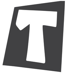 hand drawn vector typography of T