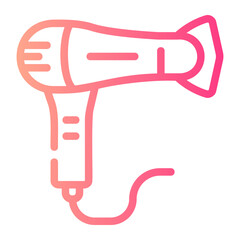 hair dryer Line Gradient Icon