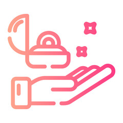 engagement ring Line Gradient Icon