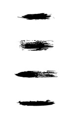 Brush strokes, Vector ink painting.