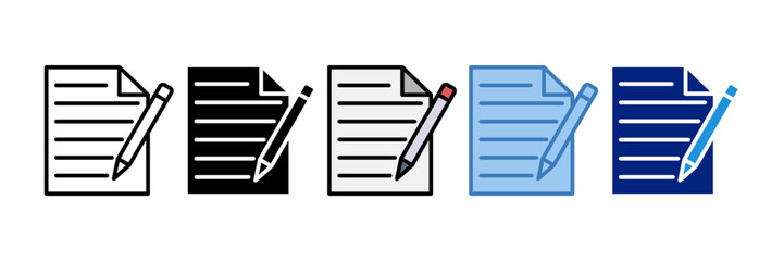 Fototapeta premium Pen And Paper Icon Element For Design
