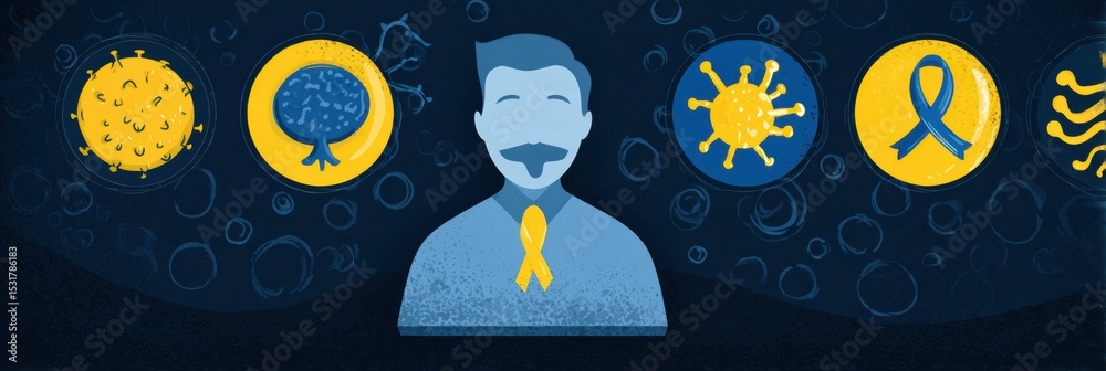 Poster understanding cancer risk factors and prevention strategies for men through an informative infograph