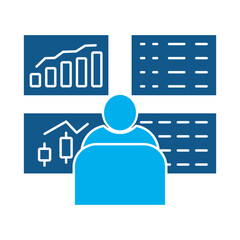 Trader icon for financial strategy