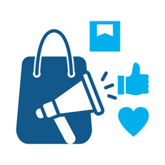 Viral marketing icon for financial strategy