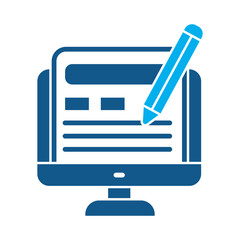 Blog management icon for financial strategy