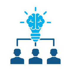 Brainstorming icon for financial strategy