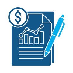 Financial manual icon for financial strategy