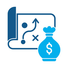 Financial tactic icon for financial strategy