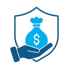 Investment protection icon for financial strategy