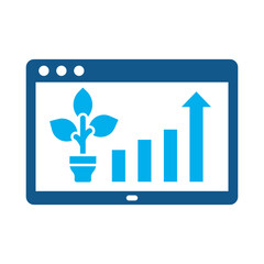 Organic reach icon for financial strategy