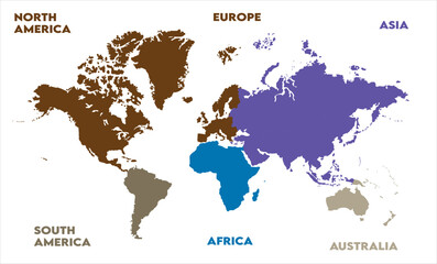 Political map-04, modern world map graphic, Countries Silhouettes Stock Illustrations, Vectors