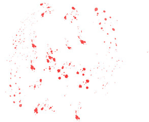 red paint splash isolated