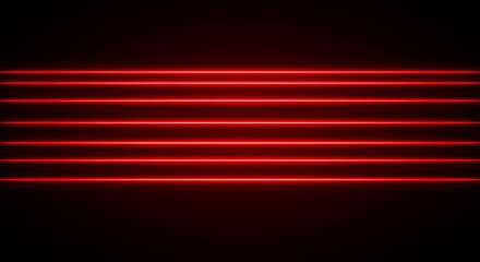 Abstract neon red horizontal lines
