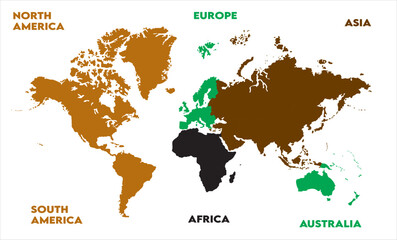 Obraz premium World map Images-13, modern world map graphic, Countries Silhouettes Stock Illustrations, Vectors