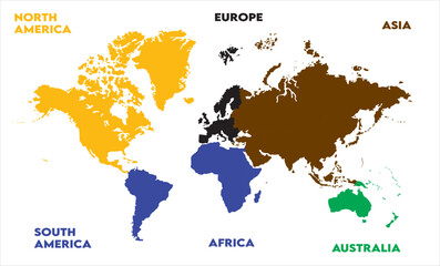 Obraz premium World map Images-14, modern world map graphic, Countries Silhouettes Stock Illustrations, Vectors