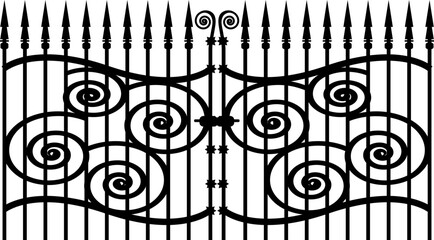 할로윈 철제 울타리 문