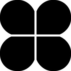 A Flat black abstract figure