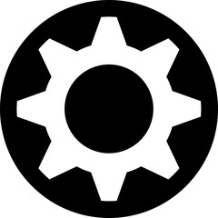 Flat icon of a gear