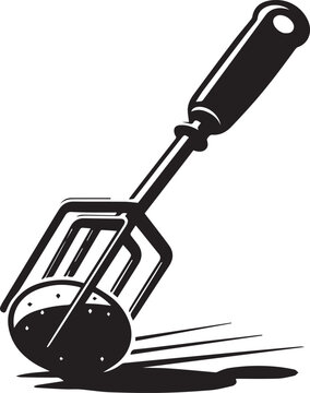 potato masher mashing potato black clip art preview