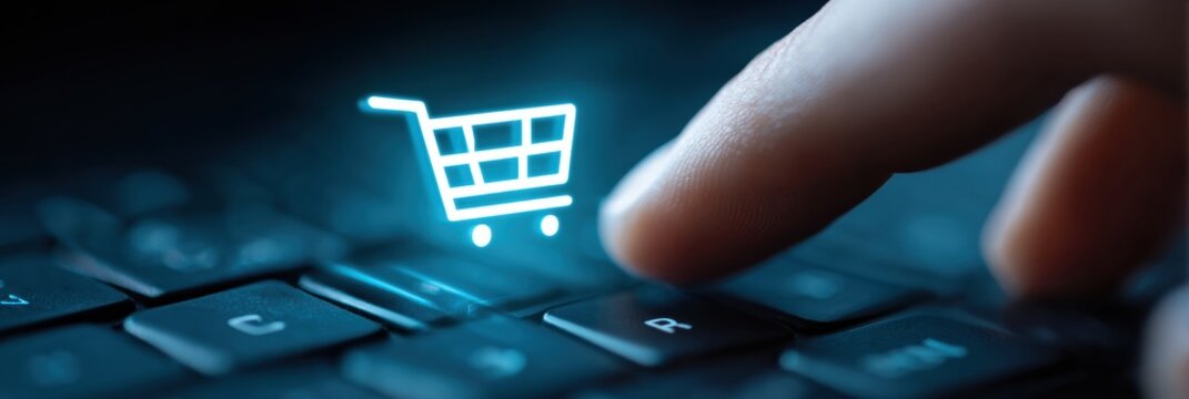 Tracking Blocker Icon Displayed Over Online Shopping Interface Showing Active Purchase Process - Powered by Adobe