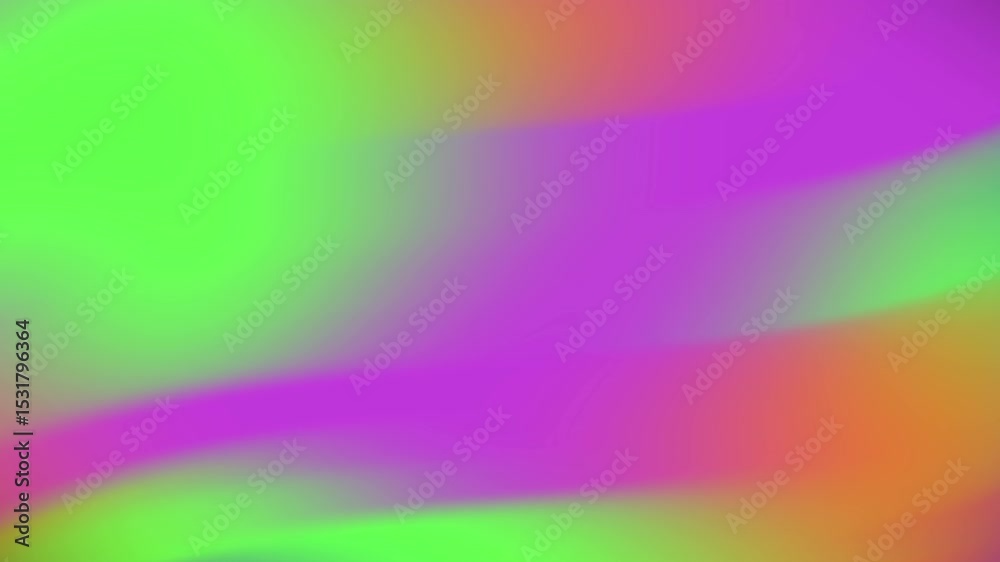Poster Abstract Gradient Color Blend Animation Green Purple and Orange Flowing Seamlessly