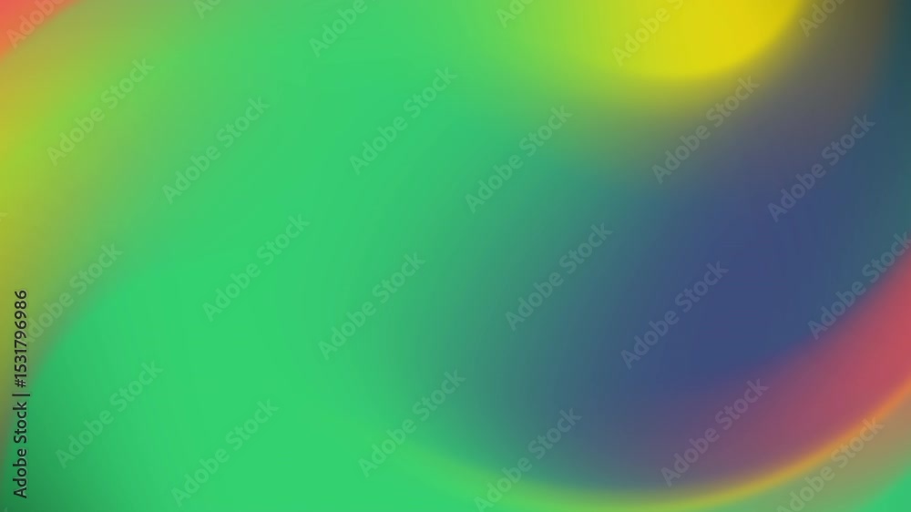 Poster Abstract Gradient Color Blend Animation Smooth Transition of Green Yellow Blue and Red