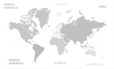 Continental map-09,  world map, modern world map graphic, Countries Silhouettes Stock Illustrations, Vectors