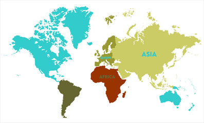 Digital world map vector-03,  world map, modern world map graphic, Countries Silhouettes Stock Illustrations, Vectors