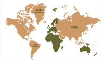 Digital world map vector-10,  world map, modern world map graphic, Countries Silhouettes Stock Illustrations, Vectors