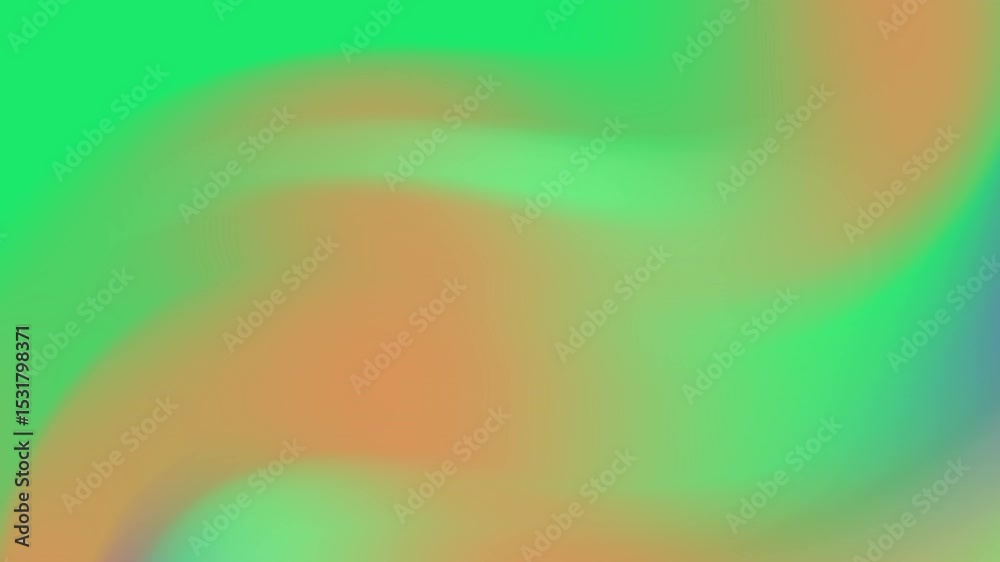 Poster abstract gradient color blend motion green orange and blue fluid transition