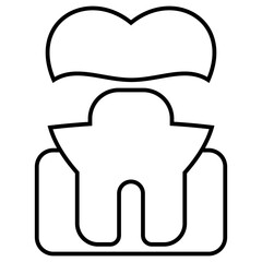 Gold Crown outline icon