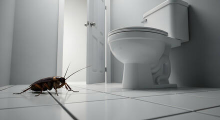 Cockroach in Bathroom