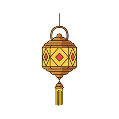 flat vector icon of religious festival asalha puja, Traditional Dharma Lantern, suitable for design and infographic applications