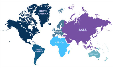 Physical world map vector-02,  world map, modern world map graphic, Countries Silhouettes Stock Illustrations, Vectors