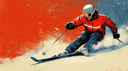 skier on the ski slope