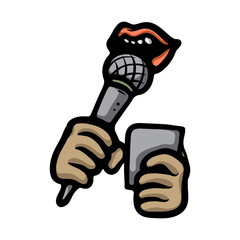 Master of ceremony cartoon vector illustration