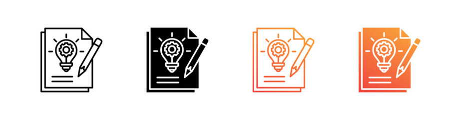 Concept Multiple Style Icon Set 