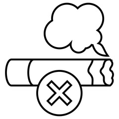 No Smooking outline icon