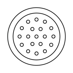 black and white button