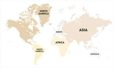 Fototapeta premium World map-09, world map, modern world map graphic, Countries Silhouettes Stock Illustrations, Vectors